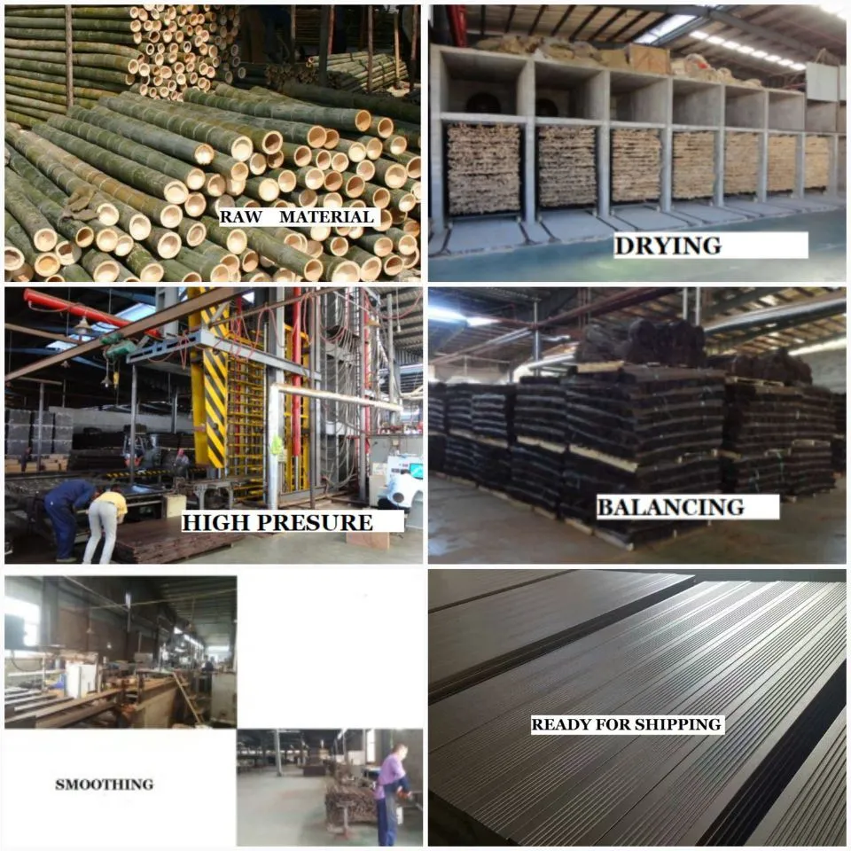 Thickness 20mm Durable Outdoor Bamboo Decking