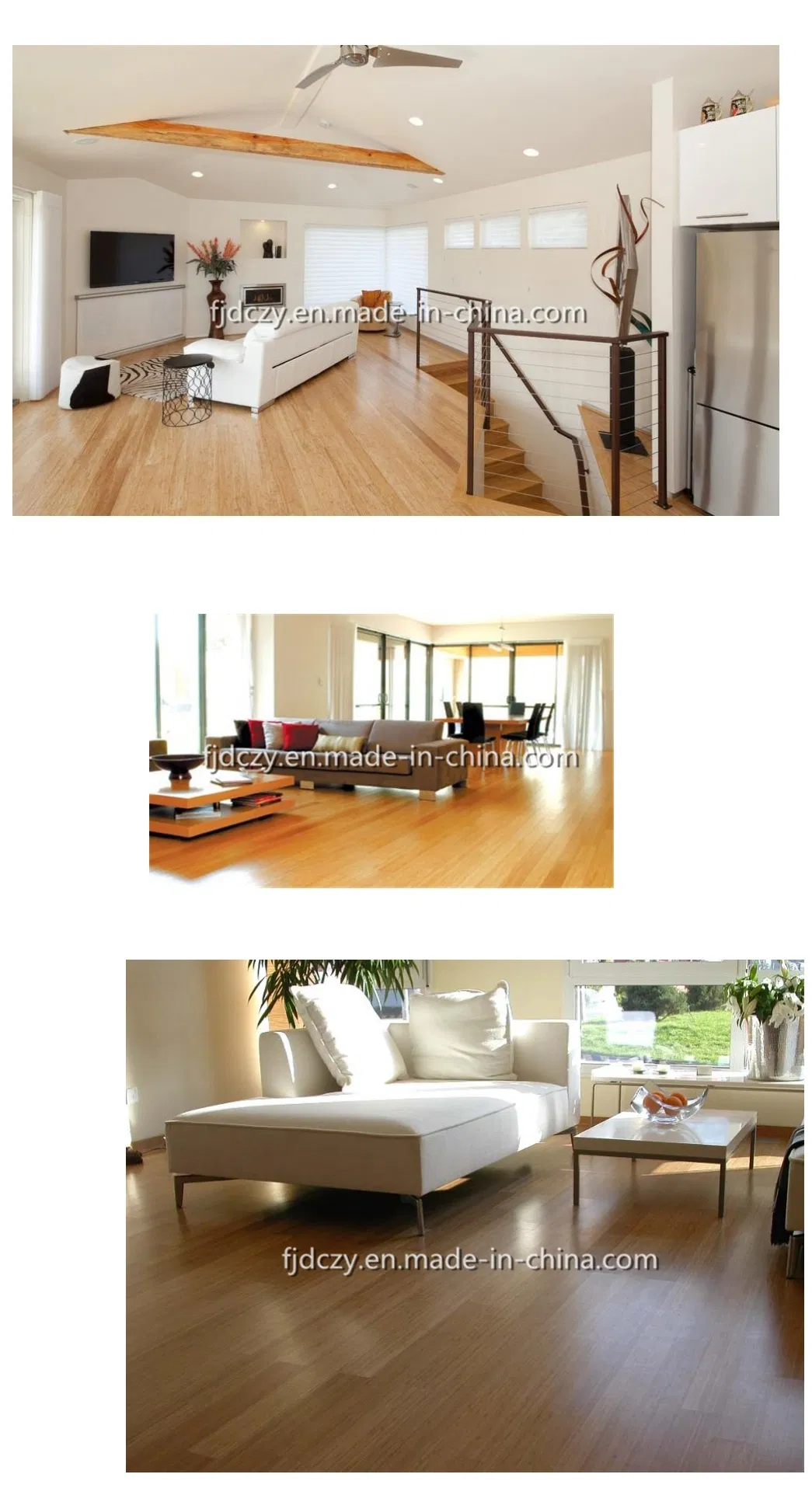 Top E0 Grade Soundproof Waterproof Indoor Bamboo Products Bamboo Flooring