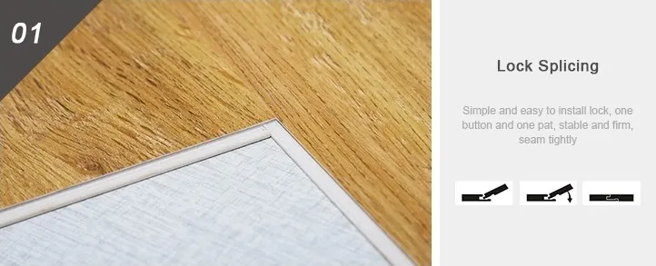 Unilin Click System Herringbone Spc Vinyl Plank Floor Easy Maintenance Spc Flooring for Bathroom