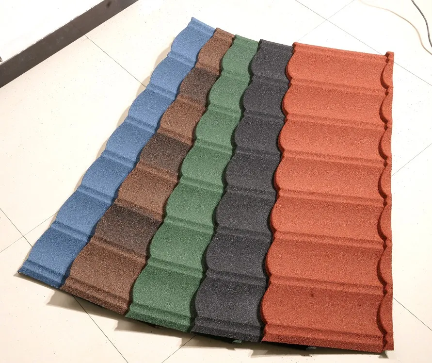 Used Metal Roofing Shingles 1340*420mm Stone Coated Metal Roofing Tiles From Korea