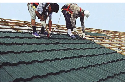 Villa Rooftop Design Modern Stone Coated Steel Roofing Sheet 0.3mm High 1340*420mm Building Material Metal Ripple Type Roof Tiles