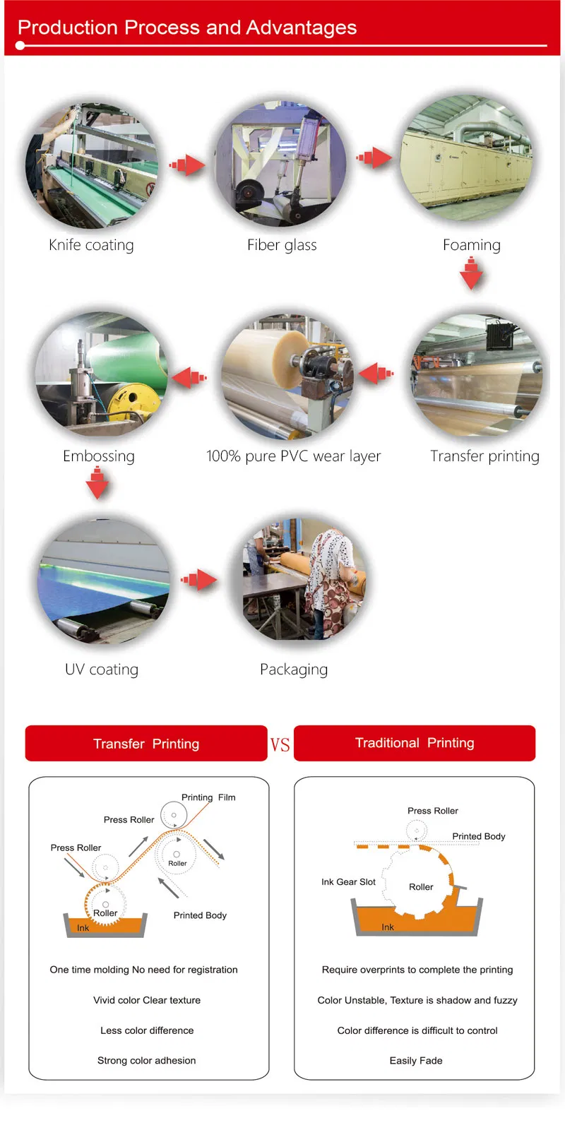 Vivid Color PVC Vinly Floor for Popular Interior Design