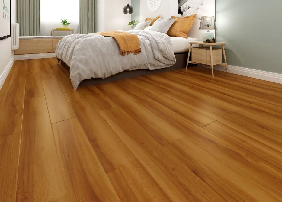 Wear-Resisitng Bedchamber Timber Floor Embossed Laminated Flooring
