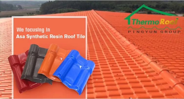 Weatherproof ASA Synthetic Resin Roof Tile Spanish Style Anti Aging Corrugated Roofing Sheet