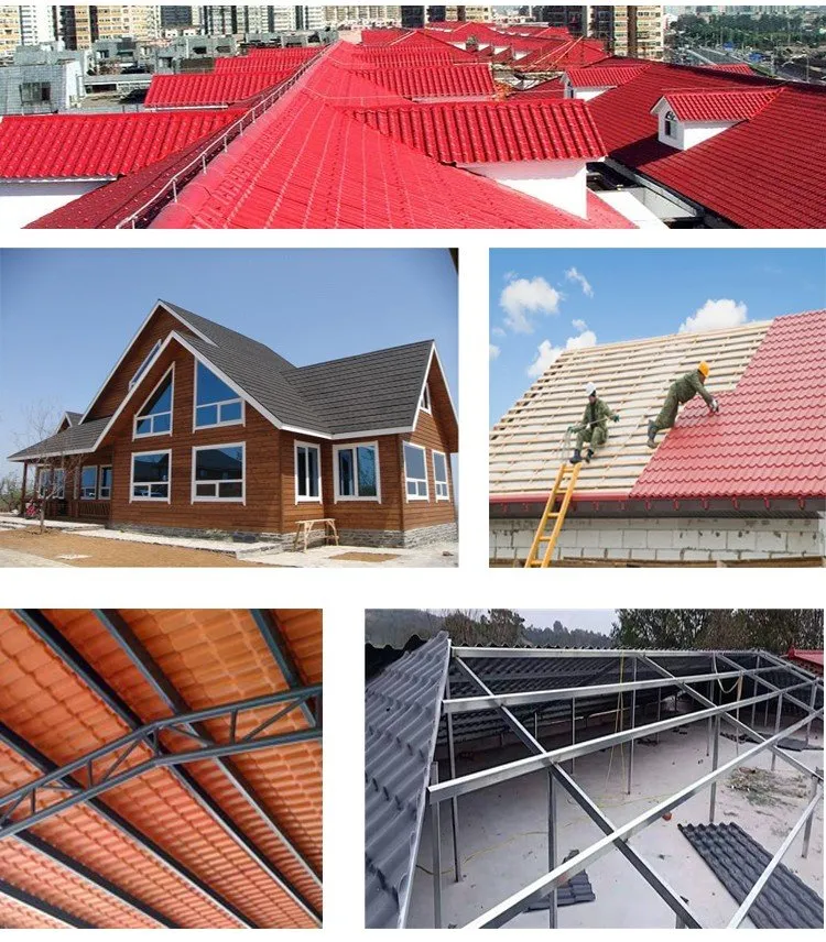 Weatherproof ASA Synthetic Resin Roof Tile Spanish Style Anti Aging Corrugated Roofing Sheet