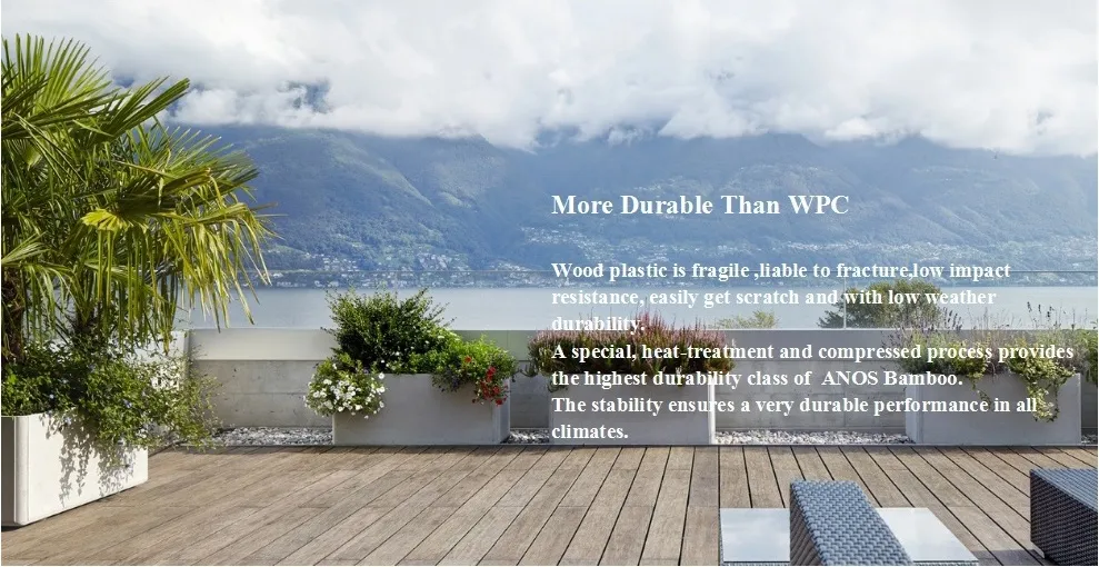 Wholesale Mildewproof Top Grade Outdoor Bamboo Laminated Floors