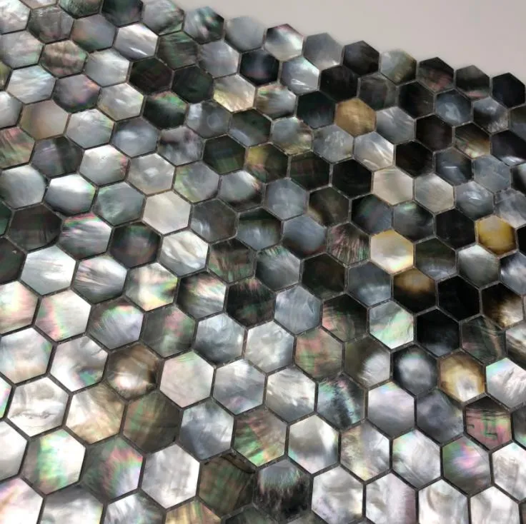 Wholesale Seashell Abalone Mother of Pearl Mosaic Tiles for Interior Floor and Wall Decoration