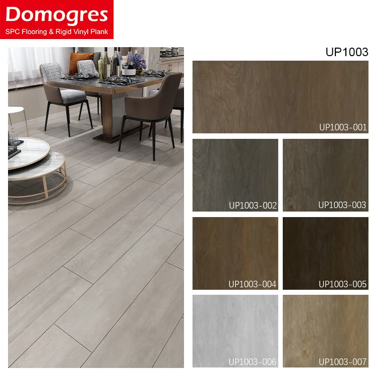 Wholesale Wood Veneer Waterproof Uniclic Rigid Vinyl Plank Spc Flooring