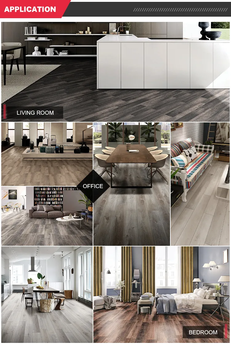Wholesale Wood Veneer Waterproof Uniclic Rigid Vinyl Plank Spc Flooring