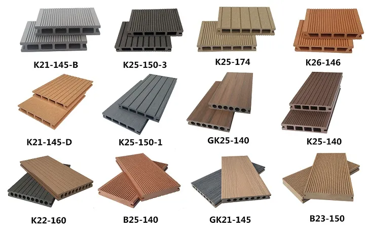 Wood Grain Outdoor Decking Mixed Colors Composite Terrace Floor