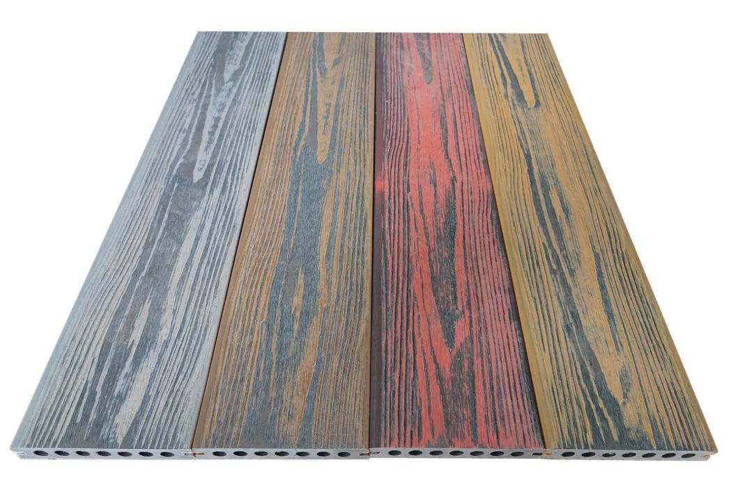 Wood Grain Outdoor Decking Mixed Colors Composite Terrace Floor