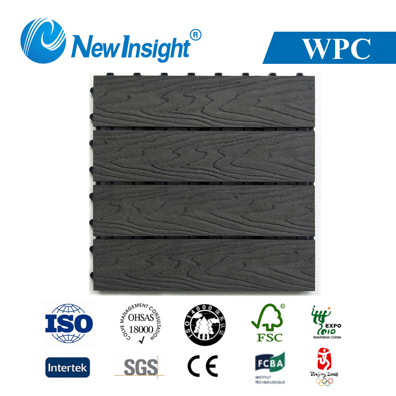 Wood Plastic Composite DIY Deck Tile with Good Dimensional Stability