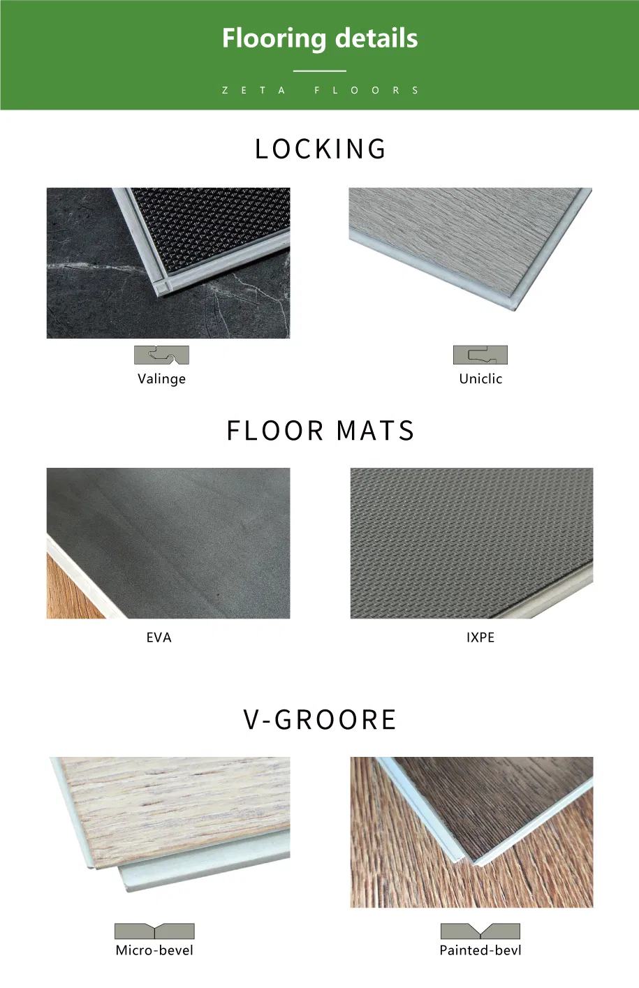 Wooden Design Click Spc PVC Plastic Spc Espc Plastic Vinyl Flooring Waterproof