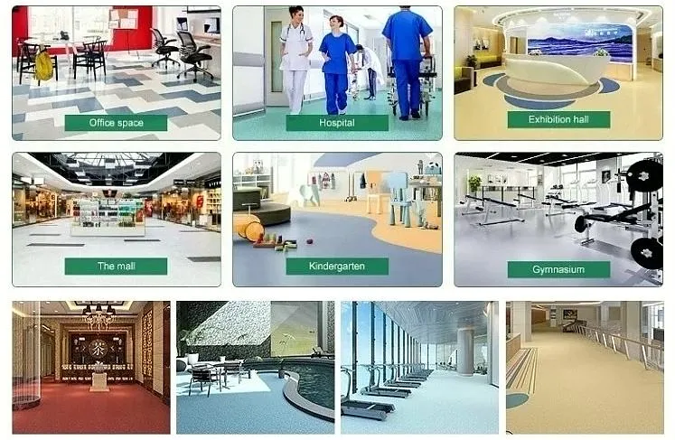 Woodgrain PVC Flooring; Vinyl Sheet Flooring Rolls for Commercial