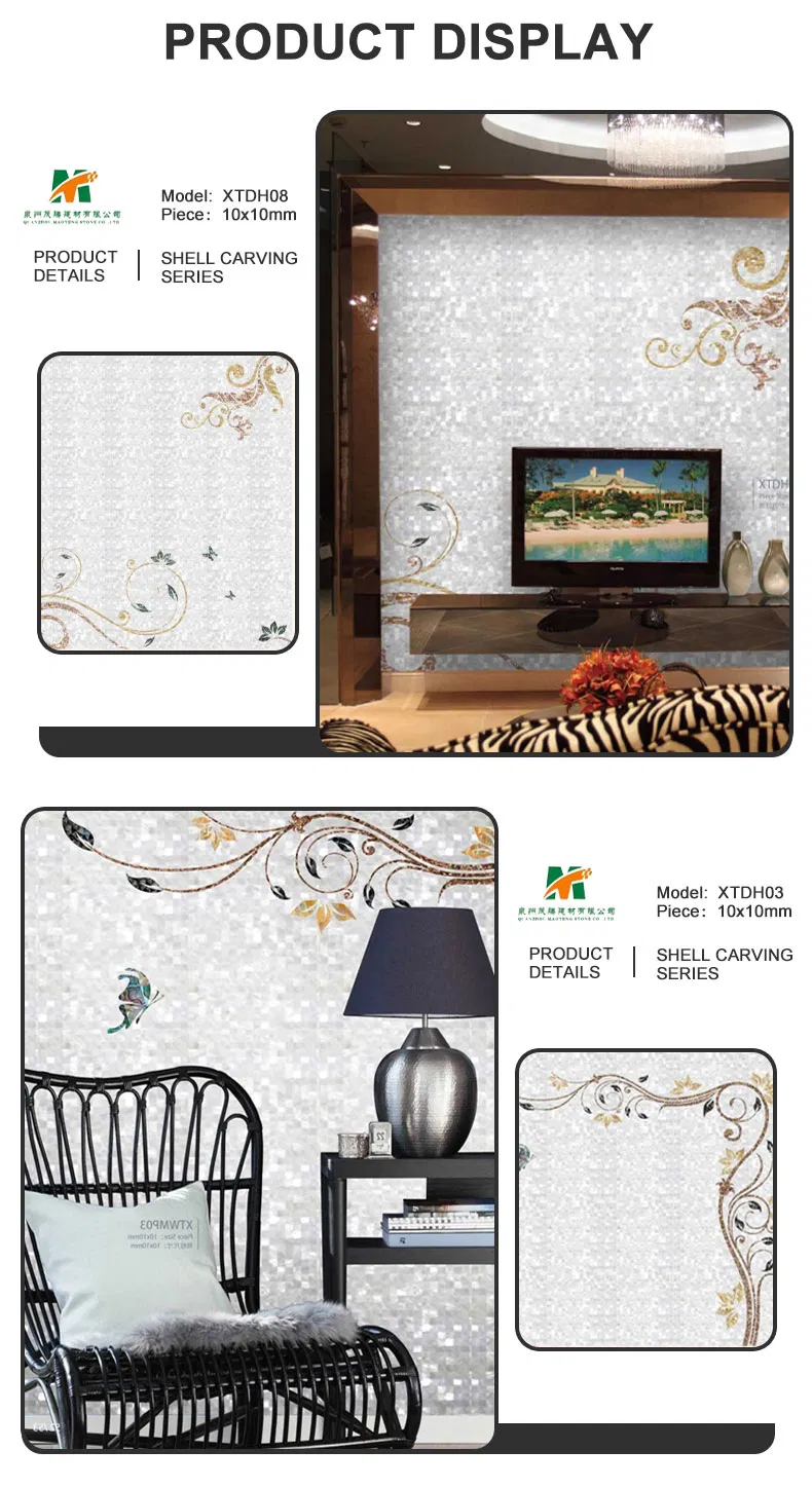 World Best Selling Products Sea Charm Seashell Laminate Mother Pearl Tile Shell Mosaic Tiles for High Quality