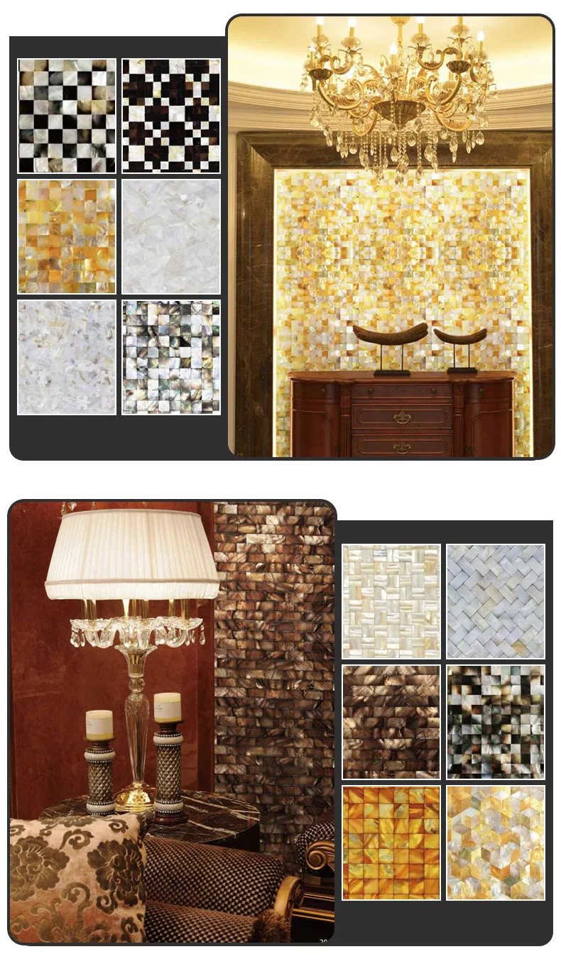 World Best Selling Products Sea Charm Seashell Laminate Mother Pearl Tile Shell Mosaic Tiles for High Quality