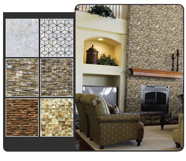 World Best Selling Products Sea Charm Seashell Laminate Mother Pearl Tile Shell Mosaic Tiles for High Quality