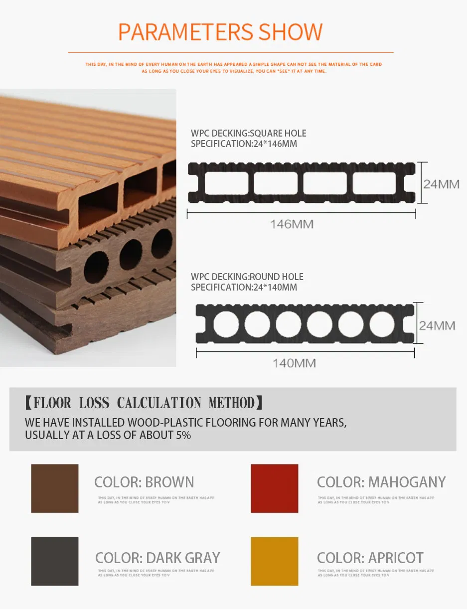 WPC Hollow Outdoor Composite Decking