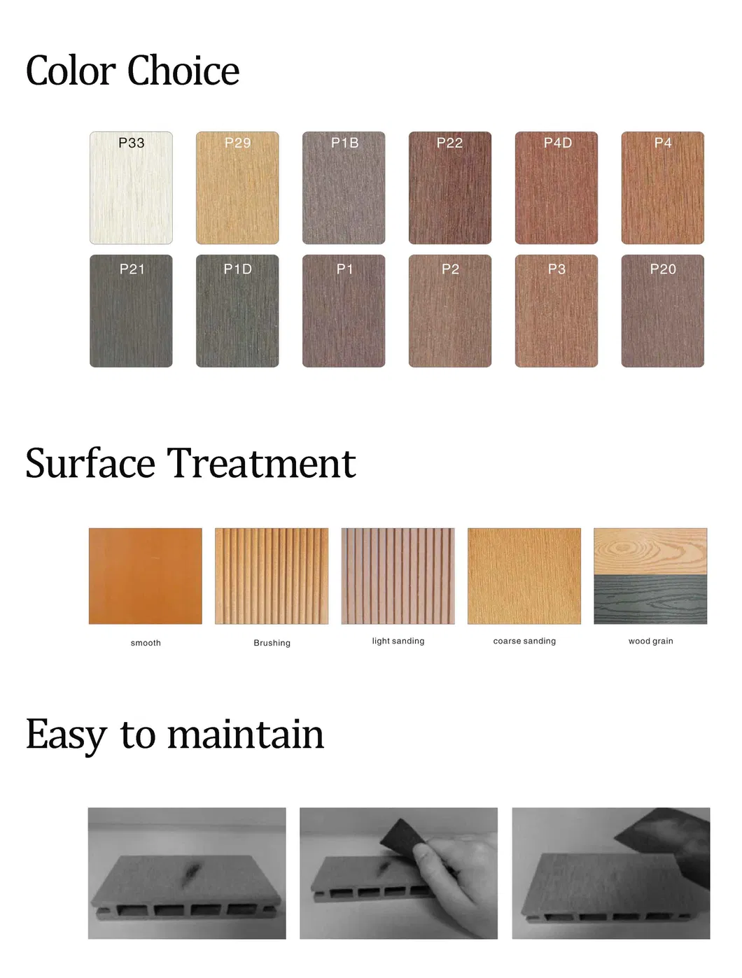 WPC Outdoor Decking WPC Flooring with CE SGS Fsc ISO Composite Wood Decking Hollow Flooring, Wood Plastic Composite Decking Plastic Lumber Decking Lhma081