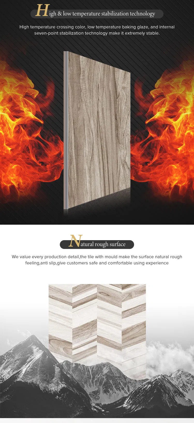 Zibo Honor Manufacturer Stock 300*600 Ceramic Tile Wooden for Indoors