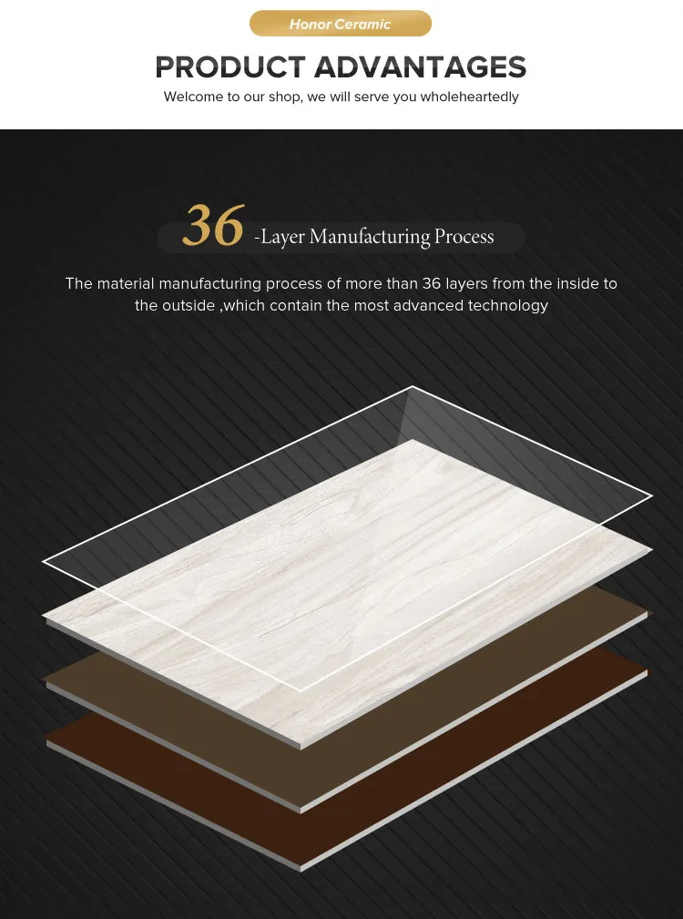 Zibo Honor Manufacturer Stock 300*600 Ceramic Tile Wooden for Indoors