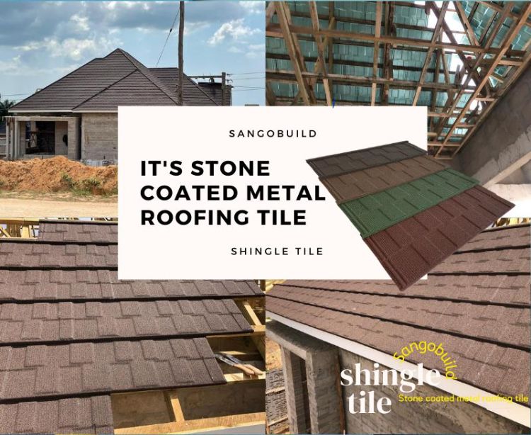 Zimbabwe Zambia Corrugated Roofing Sheet 1340*420mm Stone Coated Roofing Tiles for Villa with Roof Accessories